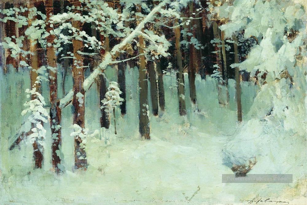 forêt en hiver Isaac Levitan paysage de neige Peintures à l'huile